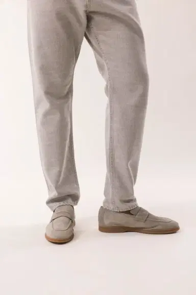 ELEVENTY Suede Loafer - Military | Thumbnail 3