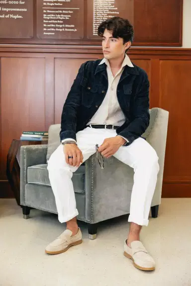 ELEVENTY Suede Loafer - Taupe | Thumbnail 2