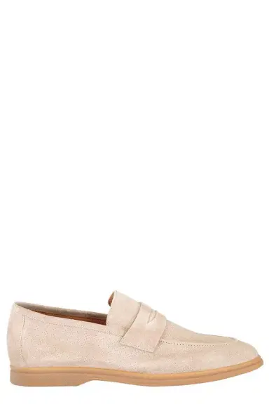 ELEVENTY Suede Loafer - Taupe | Thumbnail 1