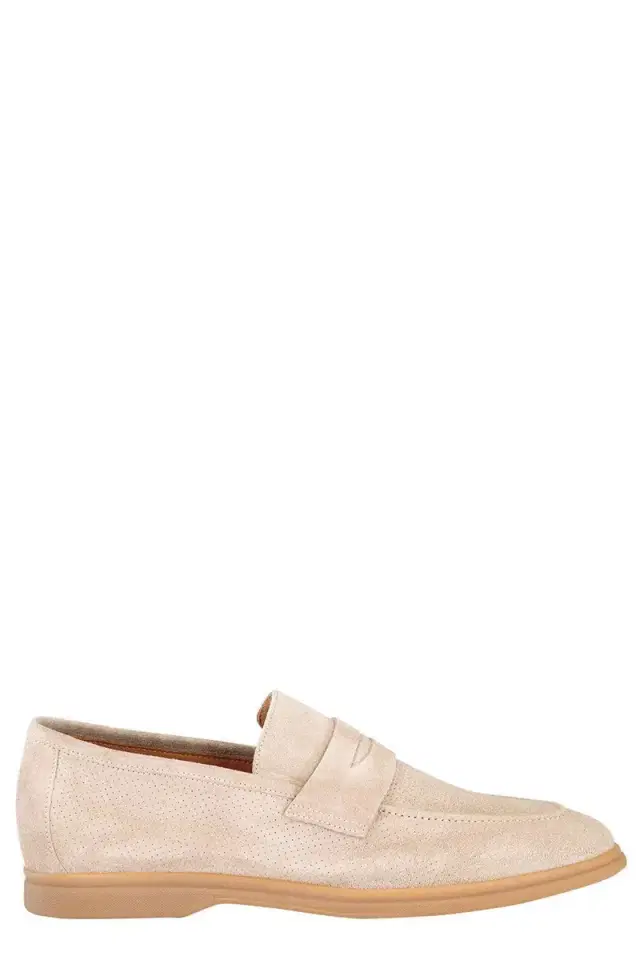 ELEVENTY Suede Loafer - Taupe