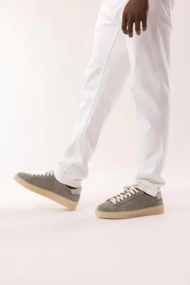 ELEVENTY Suede Sneaker - Miltitary | Thumbnail 4