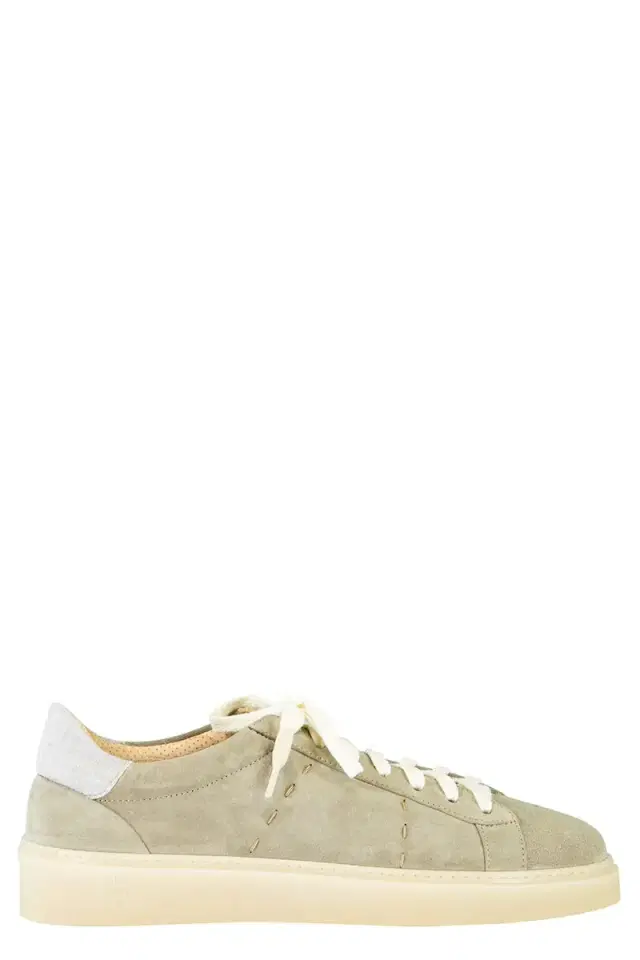 ELEVENTY Suede Sneaker - Miltitary