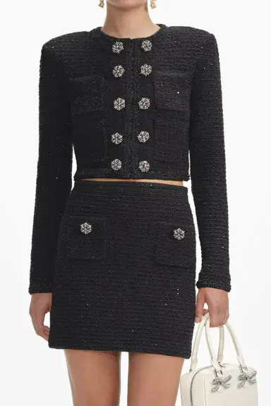 Self-Portrait Textured Jacket | Thumbnail 3