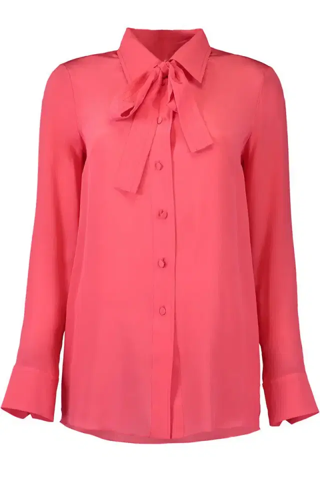 Oscar de la Renta Tie Neck Blouse