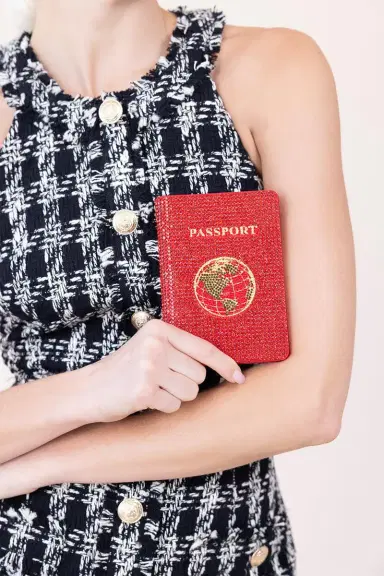 Judith Leiber Traveler Passport Holder - Red | Thumbnail 2