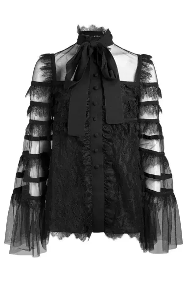 Elie Saab Tulle And Lace Blouse | Thumbnail 1