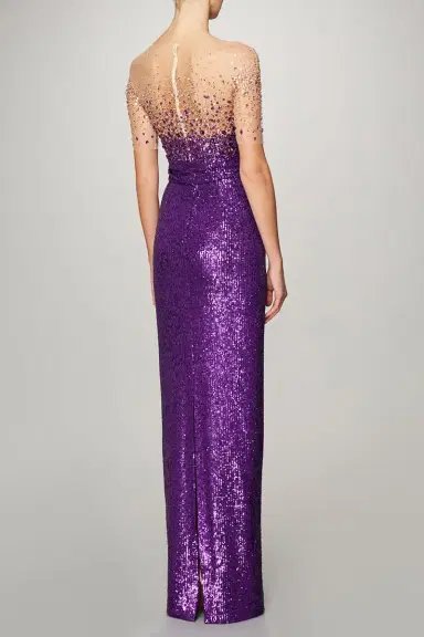 PAMELLA ROLAND Tulle Sequin Gown | Thumbnail 4