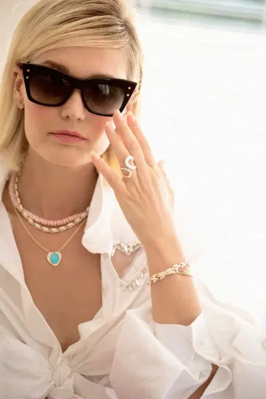 IRENE NEUWIRTH JEWELRY Turquoise and Diamond Heart Necklace | Thumbnail 4
