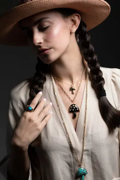Brent Neale Turquoise and Emerald Gypsy Ring | Thumbnail 2