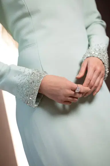 CATHERINE REGEHR Vneck Beaded Cuff Dress | Thumbnail 3