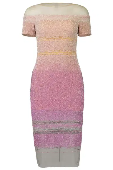 PAMELLA ROLAND White & Lilac Ombre Sequin Cocktail Dress | Thumbnail 1