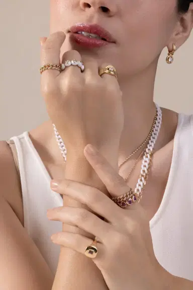 Melissa Kaye White Audrey Eternity Band | Thumbnail 3