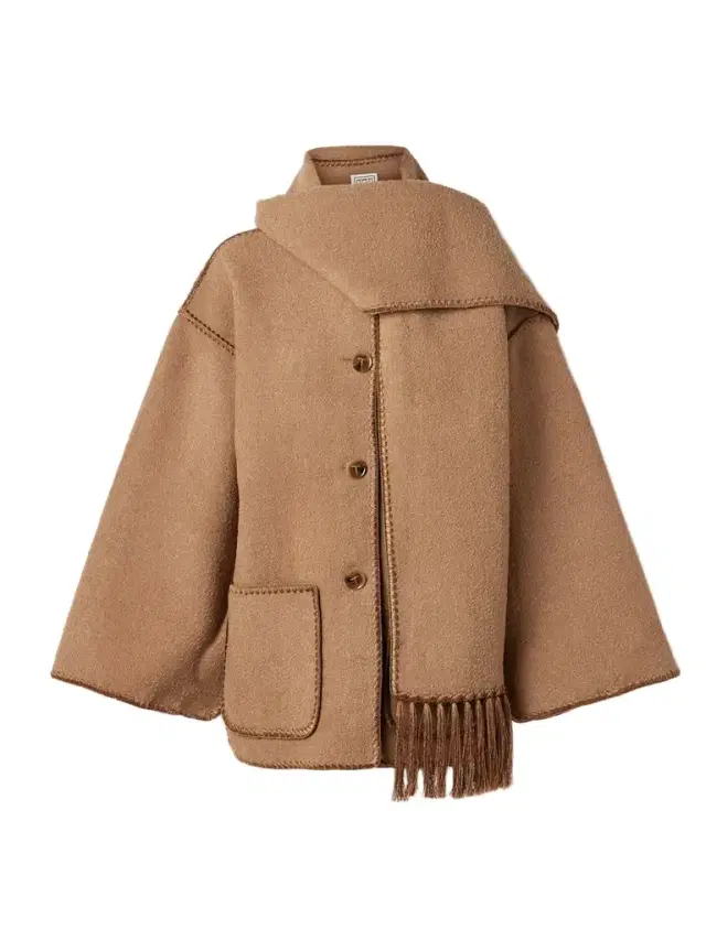 Draped Fringed Wool-blend Bouclé Jacket