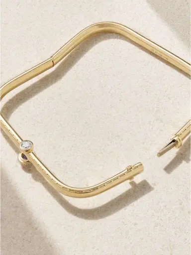 Yvonne Léon Jonc Gousset 9-karat Gold, Sapphire And Diamond Bracelet | Thumbnail 3 Yvonne Léon Jonc Gousset 9-karat Gold, Sapphire And Diamond Bracelet | Thumbnail 3