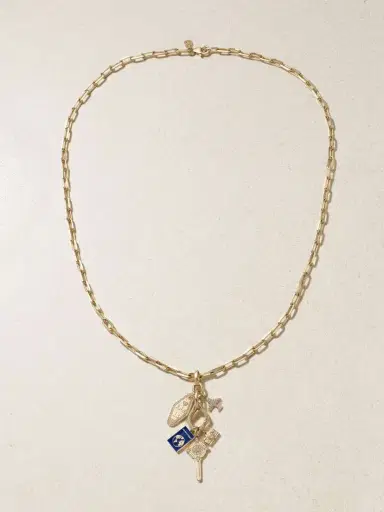 Sydney Evan 14-karat Gold, Enamel And Diamond Necklace | Thumbnail 4 Sydney Evan 14-karat Gold, Enamel And Diamond Necklace | Thumbnail 4