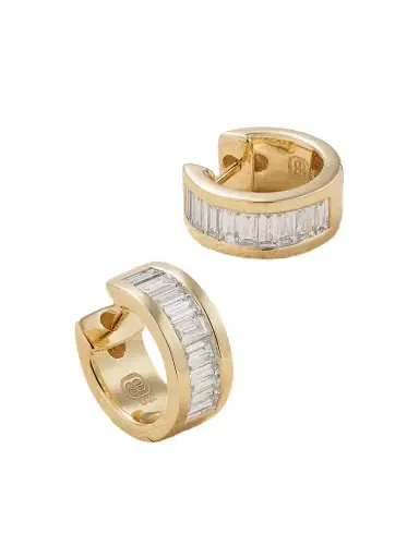 Sydney Evan 14-karat Gold Diamond Hoop Earrings | Thumbnail 1 Sydney Evan 14-karat Gold Diamond Hoop Earrings | Thumbnail 1