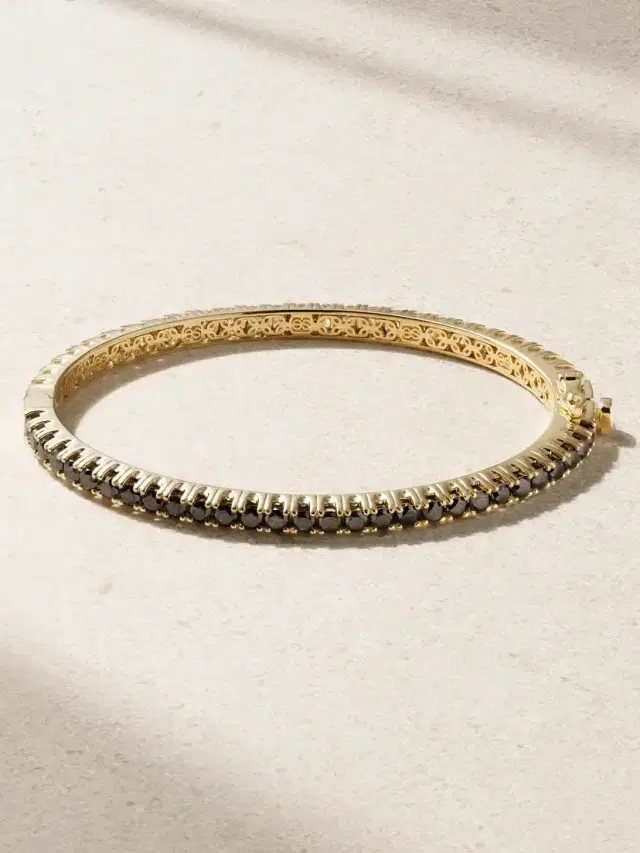 14-karat Gold Diamond Bangle