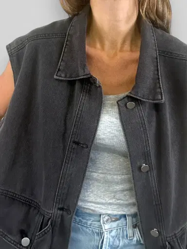 Jen Wonders Studio Oversized Denim Vest | Thumbnail 6