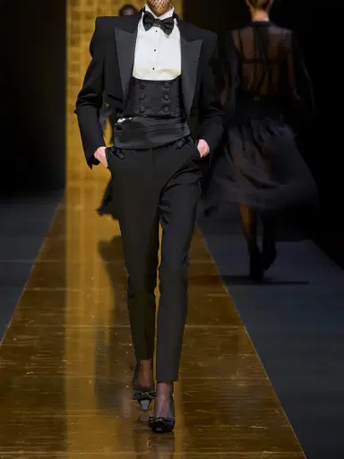 Dolce & Gabbana Cropped Satin-trimmed Wool-blend Gabardine Blazer | Thumbnail 5