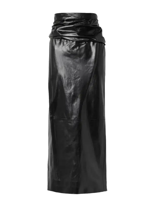Winler Gathered Leather Maxi Skirt