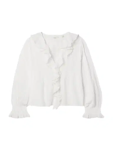 DÔEN Hardy Lace-trimmed Ruffled Pintucked Organic Cotton-voile Blouse | Thumbnail 1