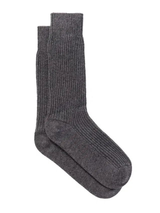 Zera Ribbed Cashmere Socks