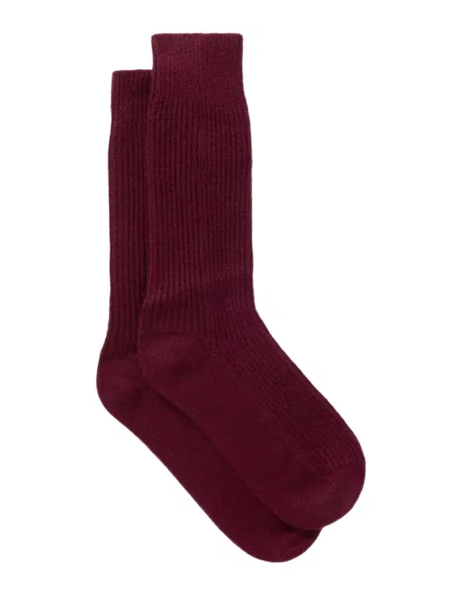 Zera Ribbed Cashmere Socks