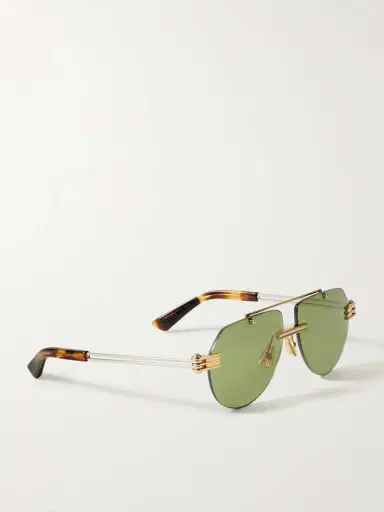 Bottega Veneta Eyewear Aviator-style Gold And Silver-tone Sunglasses | Thumbnail 3 Bottega Veneta Eyewear Aviator-style Gold And Silver-tone Sunglasses | Thumbnail 3