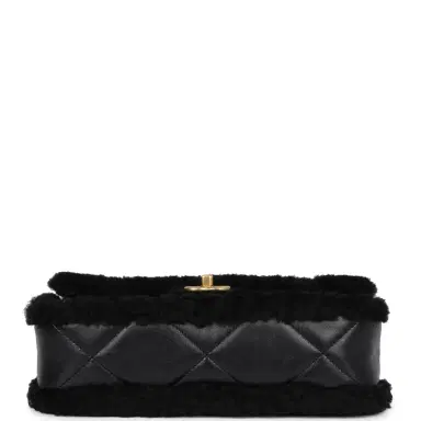 Chanel Chanel Medium Shearling Flap Bag Black Lambskin/Shearling Brushed Gold Hardware | Thumbnail 6 Chanel Chanel Medium Shearling Flap Bag Black Lambskin/Shearling Brushed Gold Hardware | Thumbnail 6