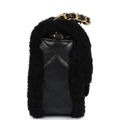 Chanel Chanel Mini Shearling Flap Bag Black Lambskin/Shearling Brushed Gold Hardware | Thumbnail 4 Chanel Chanel Mini Shearling Flap Bag Black Lambskin/Shearling Brushed Gold Hardware | Thumbnail 4