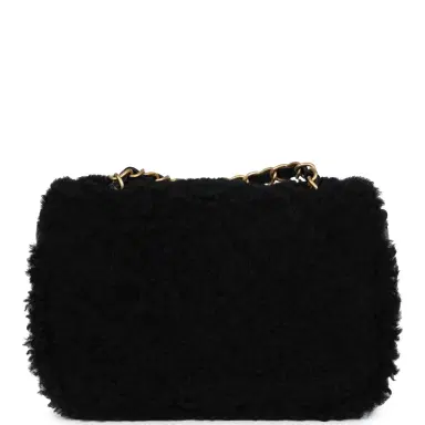 Chanel Chanel Mini Shearling Flap Bag Black Lambskin/Shearling Brushed Gold Hardware | Thumbnail 5 Chanel Chanel Mini Shearling Flap Bag Black Lambskin/Shearling Brushed Gold Hardware | Thumbnail 5