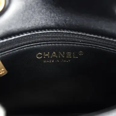 Chanel Chanel Mini Shearling Flap Bag Black Lambskin/Shearling Brushed Gold Hardware | Thumbnail 9 Chanel Chanel Mini Shearling Flap Bag Black Lambskin/Shearling Brushed Gold Hardware | Thumbnail 9