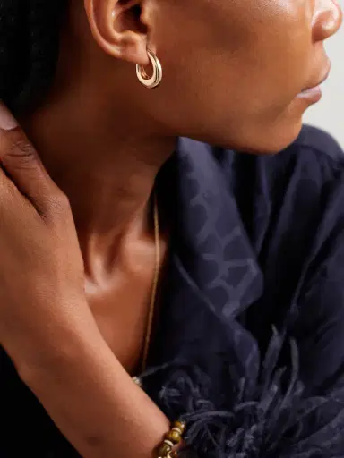 Ananya Chakra Icon 18-karat Rose Gold Hoop Earrings | Thumbnail 2