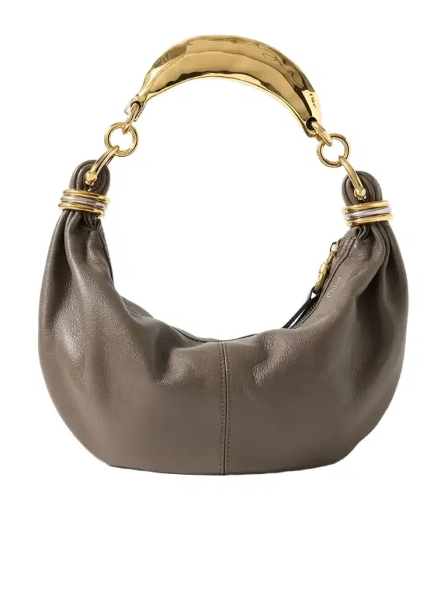 Bracelet Embellished Textured-leather Shoulder Bag