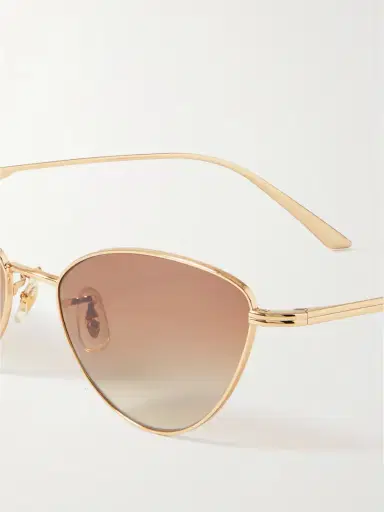 Oliver Peoples + Khaite 1998c Cat-eye Gold-tone Sunglasses | Thumbnail 4