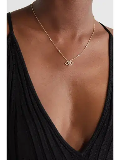 Messika Lucky Eye 18-karat Gold Diamond Necklace | Thumbnail 2
