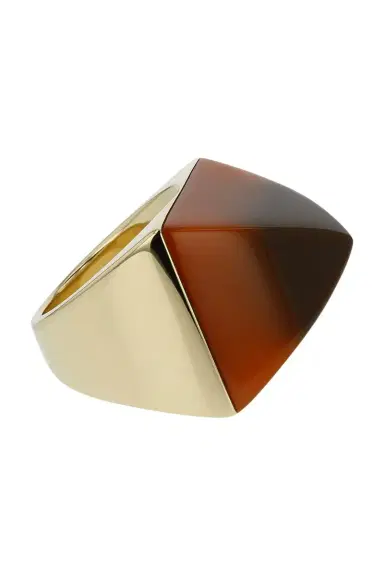 MARK DAVIS Brown Bakelite Kendall Ring | Thumbnail 6