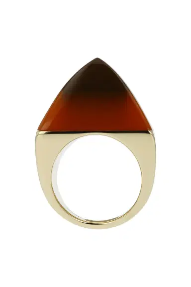 MARK DAVIS Brown Bakelite Kendall Ring | Thumbnail 1