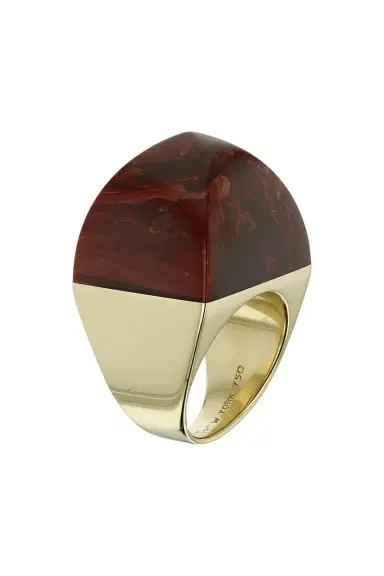 MARK DAVIS Red Bakelite Kendall Ring | Thumbnail 1