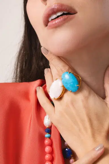 BOUNKIT JEWELRY Turquoise Celine Ring | Thumbnail 2 BOUNKIT JEWELRY Turquoise Celine Ring | Thumbnail 2