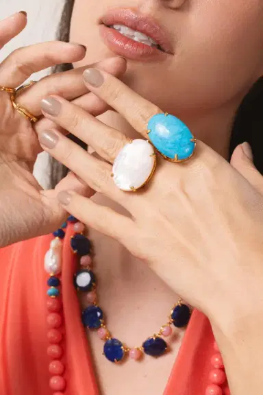 BOUNKIT JEWELRY Turquoise Celine Ring | Thumbnail 3 BOUNKIT JEWELRY Turquoise Celine Ring | Thumbnail 3