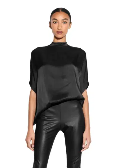 Lapointe Satin Cape Tee | Thumbnail 1 Lapointe Satin Cape Tee | Thumbnail 1