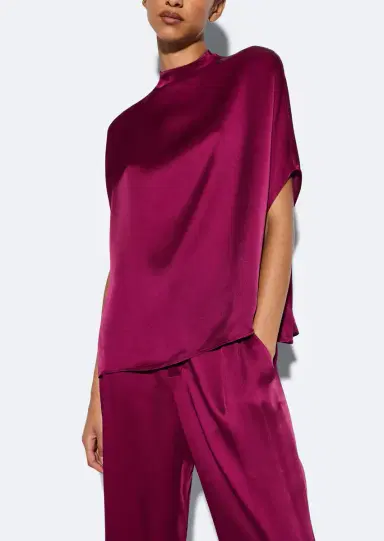 LAPOINTE Satin Cape Tee | Thumbnail 3 LAPOINTE Satin Cape Tee | Thumbnail 3