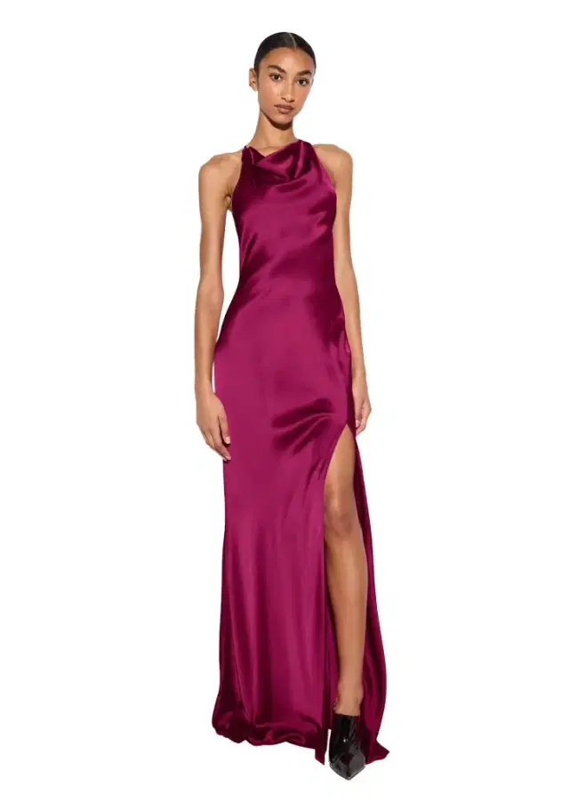 Satin Halter Gown