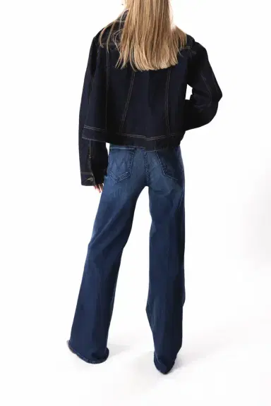 Victoria Beckham Cropped Denim Jacket | Thumbnail 4