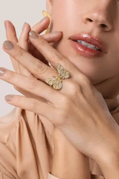 TANYA FARAH Diamond Butterfly Ring | Thumbnail 3