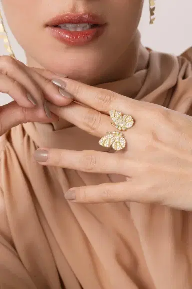 TANYA FARAH Diamond Butterfly Ring | Thumbnail 4