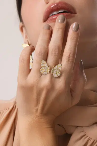 TANYA FARAH Diamond Butterfly Ring | Thumbnail 5