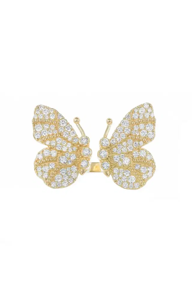 TANYA FARAH Diamond Butterfly Ring