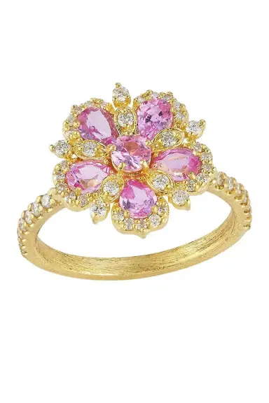 TANYA FARAH Jasmine Bloom Pink Sapphire Diamond Ring | Thumbnail 1 TANYA FARAH Jasmine Bloom Pink Sapphire Diamond Ring | Thumbnail 1
